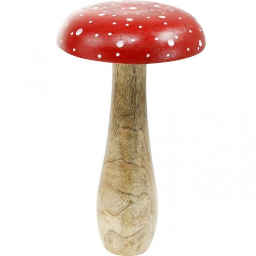 Floristik24 Mucholapka dřevěná velká podzimní dekorace houba Ø14cm V24cm