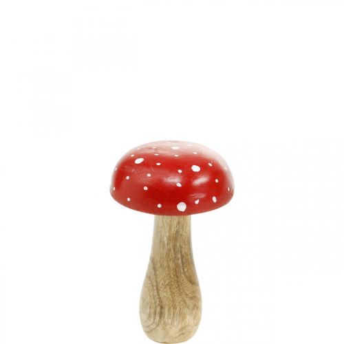 Floristik24 Podzimní dekorace muchomůrka dřevěná ozdobná houba Ø9cm V14,5cm