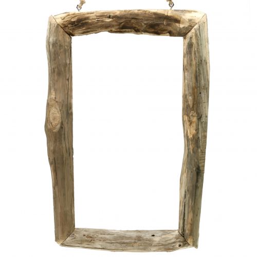 Floristik24 Dřevěný rám přírodní k zavěšení 80cm x 48cm