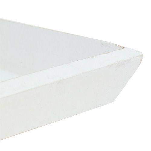 Floristik24 Dřevěná mísa 25cm x 25cm v bílé barvě