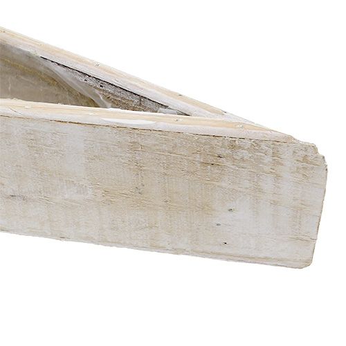 položky Dřevěná miska na výsadbu bílá 59cm x 10cm