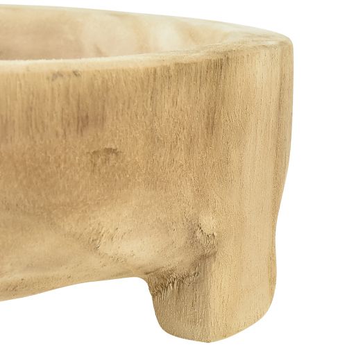 Floristik24 Dekorativní dřevěná miska s nožičkami dřevěná miska Paulownia Ø36cm
