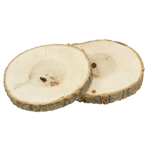 Floristik24 Dřevěný kotouč přírodní 20cm 2 ks
