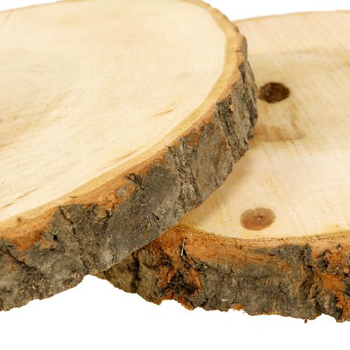 Floristik24 Dřevěný kotouč přírodní 20cm 2 ks