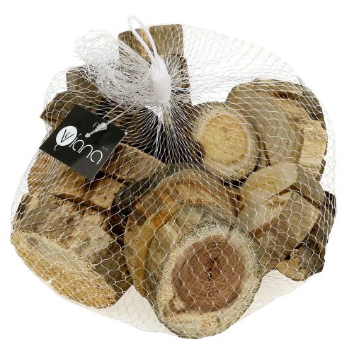 Floristik24 Dřevěné kotouče dřevěné kroužky přírodní 500g