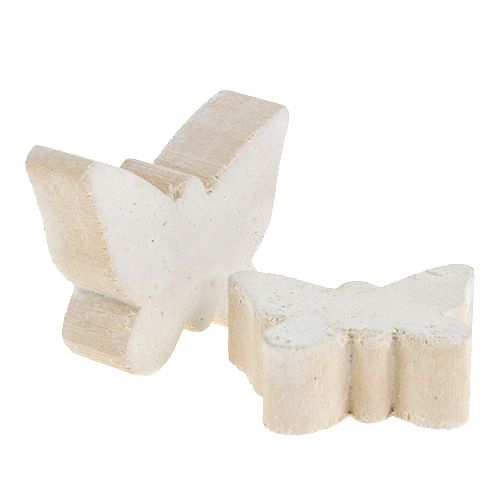 položky Dřevěný motýlek bílý 2,8 cm - 3,3 cm 28 kusů