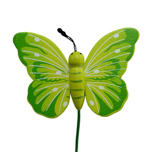 položky Dřevění motýlci na špejli 3-barevní 8cm 24ks