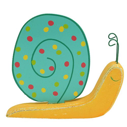 Floristik24 Dřevěný šnek 10,5 x 9cm barevný 6ks