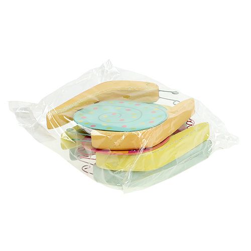 Floristik24 Dřevěný šnek 10,5 x 9cm barevný 6ks