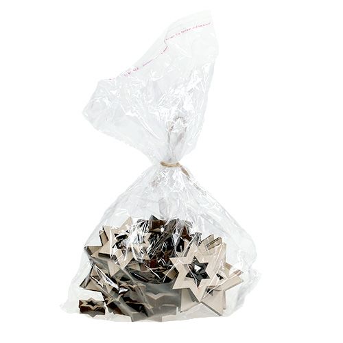Floristik24 Dřevěná hvězdicová směs 2,5cm - 7cm nabílená 35p