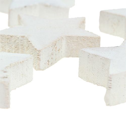 Floristik24 Dřevěné hvězdičky 5cm bílé 16 ks