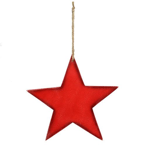 Floristik24 Dřevěné hvězdičky na zavěšení 30cm červené 3ks