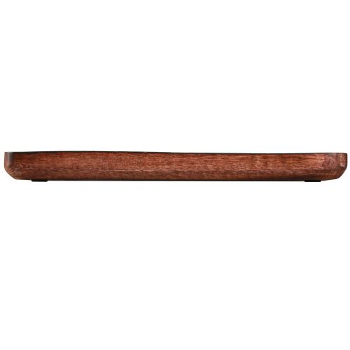 položky Dřevěný tác dekorativní tác obdélníkový tmavě hnědý glazovaný 30×25cm