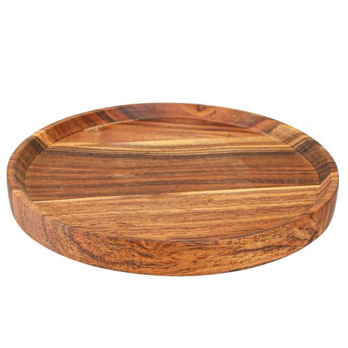Dřevěný tác dřevěný talíř akát přírodní olejovaný Ø25cm V2,5cm