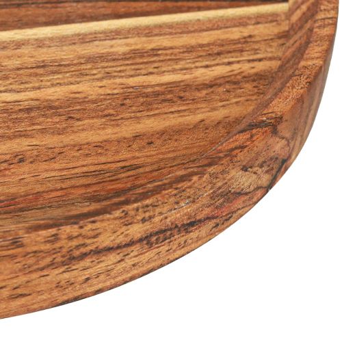 Floristik24 Dřevěný tác dřevěný talíř akát přírodní olejovaný Ø25cm V2,5cm