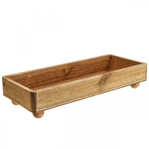 Floristik24 Dřevěný tác Obdélníkový dekorační tác s nožičkami 34×14×7cm