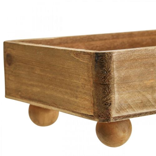 Floristik24 Dřevěný tác Obdélníkový dekorační tác s nožičkami 34×14×7cm