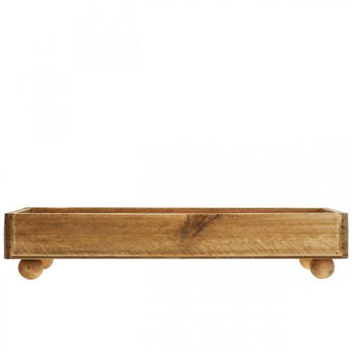 Floristik24 Dřevěný tác Obdélníkový dekorační tác s nožičkami 34×14×7cm