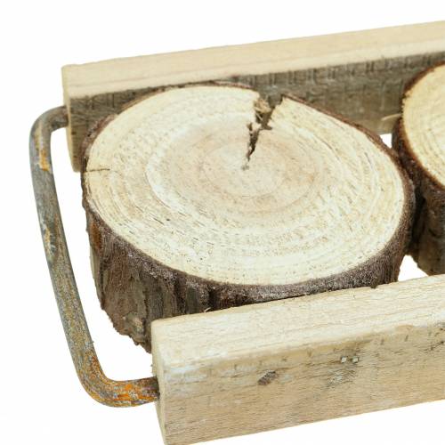 položky Dekorativní podnos dřevěný s plátky stromů 34 cm x 12 cm V3 cm