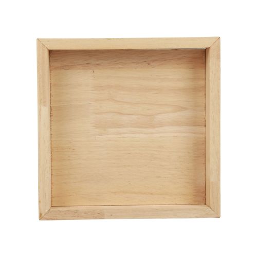 položky Dřevěný tác dekorativní tác dřevěný čtvercový přírodní 20×20×3,5cm