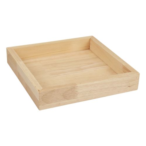 Dřevěný tác dekorativní tác dřevěný čtvercový přírodní 25×25×3,5cm