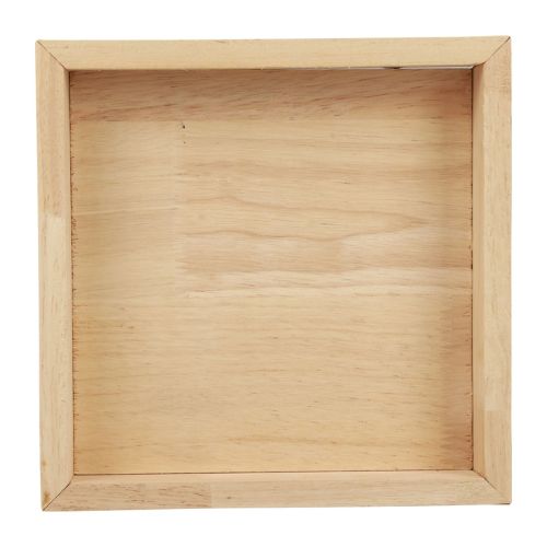 Dřevěný tác dekorativní tác dřevěný čtvercový přírodní 25×25×3,5cm