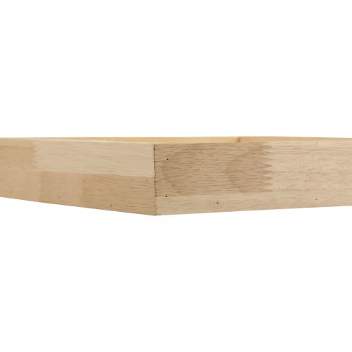 Floristik24 Dřevěný tác dekorativní tác dřevěný čtvercový přírodní 25×25×3,5cm