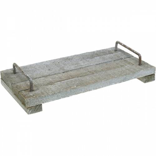 Floristik24 Dřevěný podnos, shabby chic, ozdobný podnos s nožičkami, dekorace na stůl 30cm