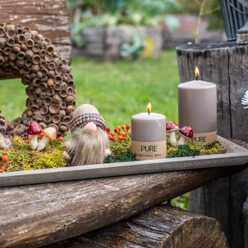 Floristik24 Dřevěný tác šedý 57cm x 17cm