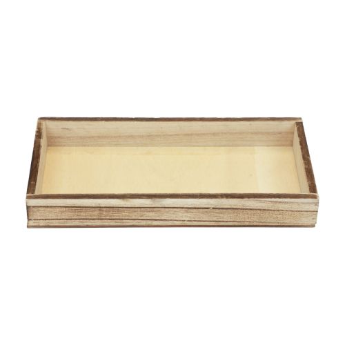 Floristik24 Dřevěný podnos flambovaný dekorační podnos stolní dekorace rustikální 24×12×3cm
