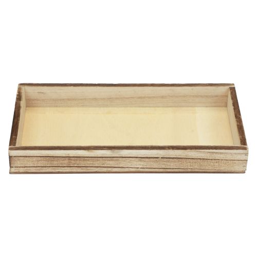 položky Dřevěný podnos flambovaný dekorativní podnos stolní dekorace rustikální 30×15×3cm