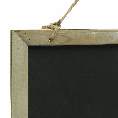 položky Břidlicová deska s dřevěným okrajem na zavěšení přírodní 30x15cm 5 ks