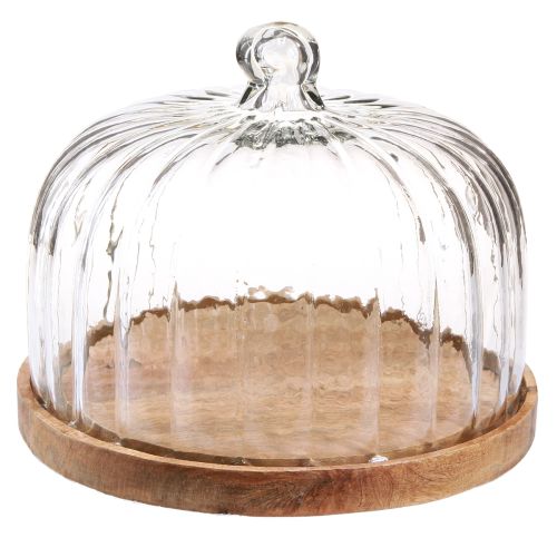 položky Dřevěný talíř se sýrovou kopulí dekorativní talíř dřevo Ø29cm V22cm