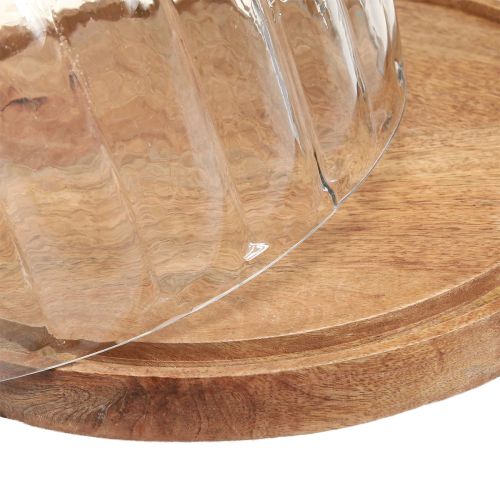 položky Dřevěný talíř se sýrovou kopulí dekorativní talíř dřevo Ø29cm V22cm