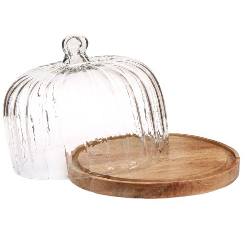 položky Dřevěný talíř se sýrovou kopulí dekorativní talíř dřevo Ø29cm V22cm