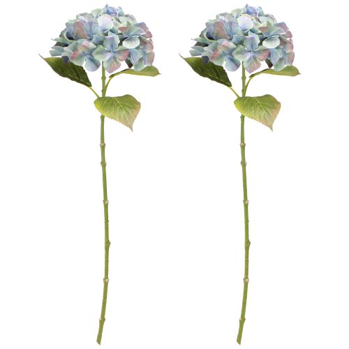 položky Hortenzie Umělá květina Modrofialová Ø18cm L69cm 2ks