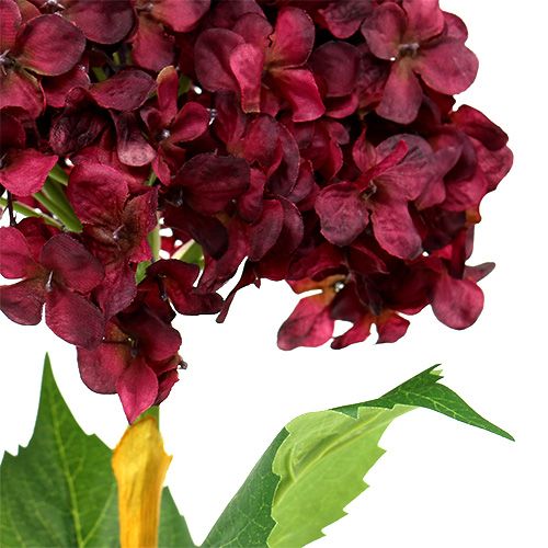 Floristik24 Hortenzie umělá tmavě červená 80cm 1 kus