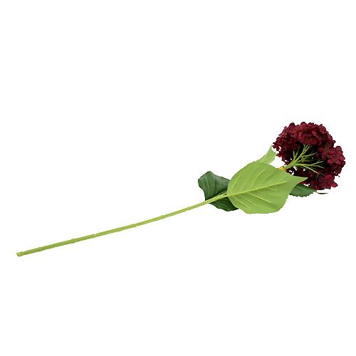 Floristik24 Hortenzie umělá tmavě červená 80cm 1 kus