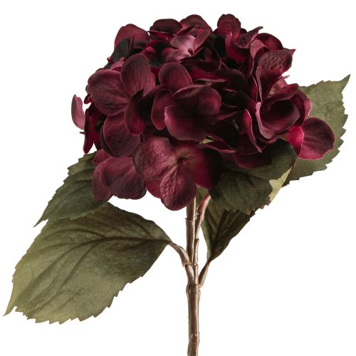 Umělé květiny hortenzie bordó 52 cm