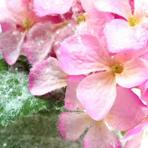 položky Hortenzie růžová se sněhovým efektem 25cm