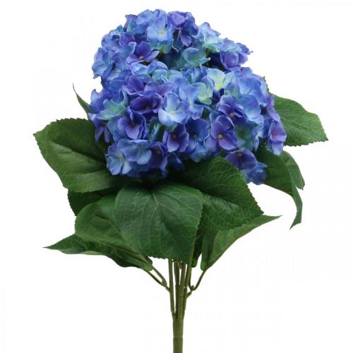 Hydrangea Umělý květ Modrý hedvábný květ Kytice 42cm