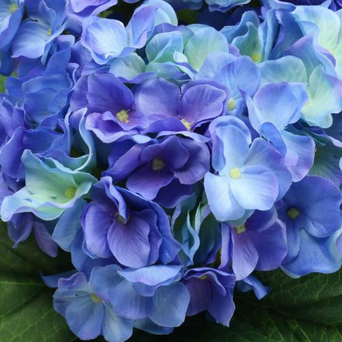 Floristik24 Hydrangea Umělý květ Modrý hedvábný květ Kytice 42cm