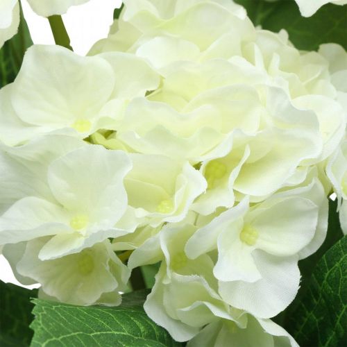 položky Hydrangea umělé bílé hedvábné květy kytice letní dekorace 42cm
