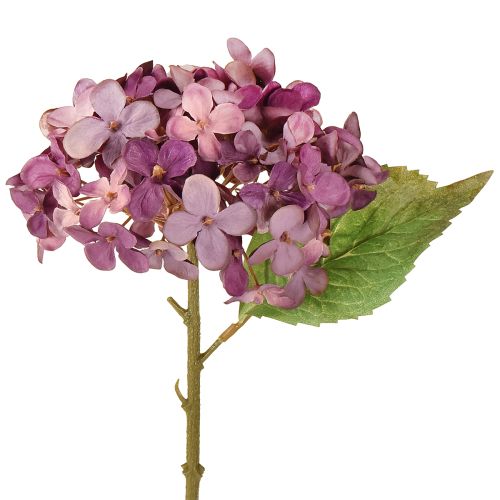 Umělé hortenzie Fialové umělé květiny Hortenzie 34 cm 2 ks