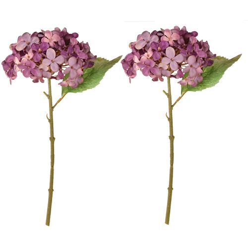 položky Umělé hortenzie Fialové umělé květiny Hortenzie 34 cm 2 ks
