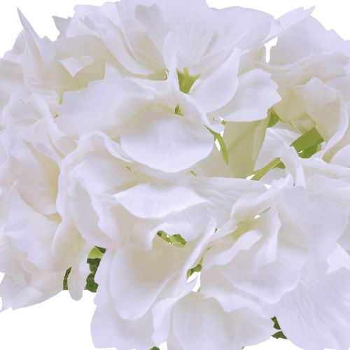 Hydrangea umělé bílé květy skutečného dotyku 33 cm