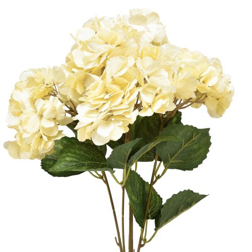 Kytice z hortenzie umělé květiny žluté 5 květů 48cm