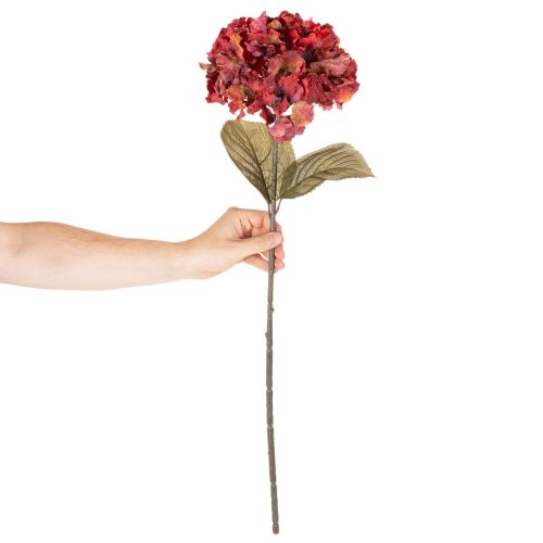 Umělá kvetoucí větvička hortenzie, velký květ, 74 cm | Floristik24.cz