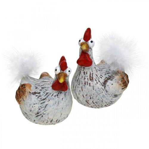 Floristik24 Easter Hens Funny Chicken Chickens Deco Ceramic 4ks