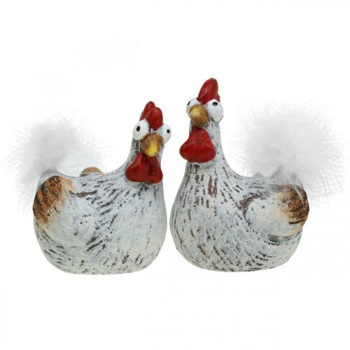 Floristik24 Easter Hens Funny Chicken Chickens Deco Ceramic 4ks